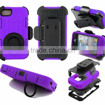 Rotate stand armor cover for iPhone 4 4S belt clip shell