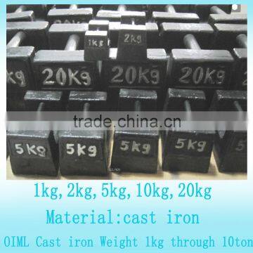 OIML M1 class test weight 1000kg 500kg 20kg cast iron weights, calibration standard block