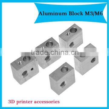 3D Printer Extruder 3D Printer Accessories Aluminum Heater Block M3/M6 Specialized for 3dprinter machine Reprap prusa i3 DIY kit