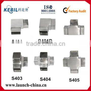 316 steel square tube corner connectors for balcony baluster / railing post