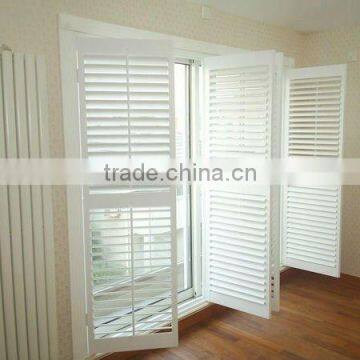 Elegant white PVC shutter door,swing open shutter door