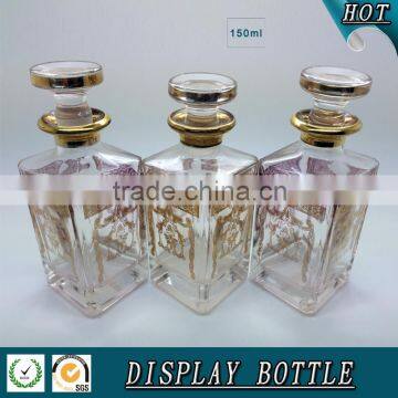 150ML golden edge fragrance glass bottle with glass stopper