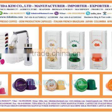 COFFEE CAPSULE MACHINE -TIDA KIM CAPSULE COFFEE - OEM PRODUCTION - CAFFELUX VIETNAM - - HOLDER MILK FROTHER