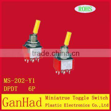 Yellow lever Mini Toggle Switch