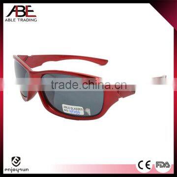  China Supplier red plastic sports sunglasses