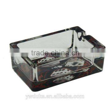 Smoking Accessories GT-1115 design cheap clear glass ashtray ashtray decal