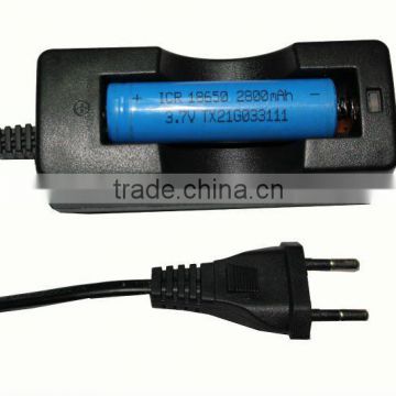 rechargeable flashlight charger for 18650 EU plug with single impulse