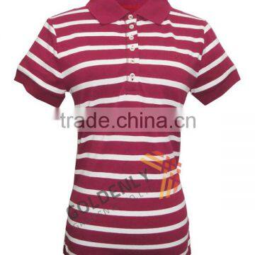 high quality yarn dye polo shirt for ladies