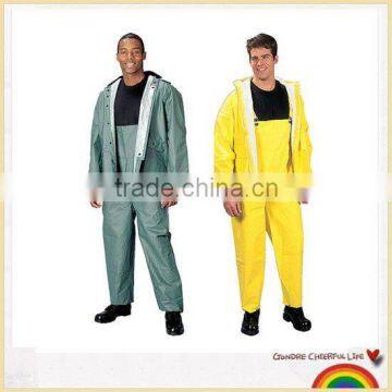 2 Pieces heavy duty workwear waterproof bib overall rainsuit