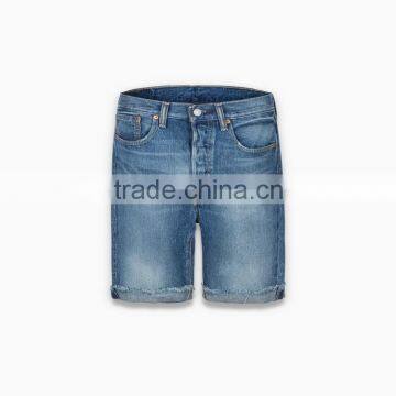 summer fashion classical raw edges men denim straight short jeans shorts half pants