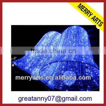 China  express new large outdoor blue christmas bell lights and lighting