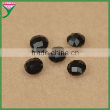 round shape double turtles face genuine natural black spinel gemstone