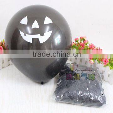 2015 new arrivals 12'' 3.2g black fnny face halloween balloon Latex balloons for Halloween party decoration