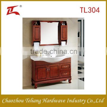 Good Quality Made in China Hot Sale Oak Solid Wood Restaurant Furiture Hotel Suits Bathroom Cabinet Vanity