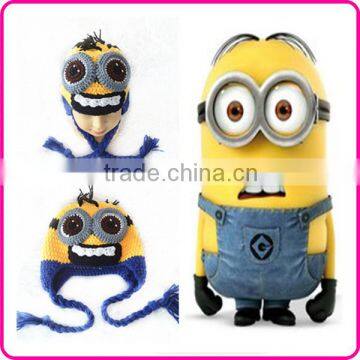 wholesale handmade crochet baby hats cartoon characters beanie hats free knitting patterns for minion