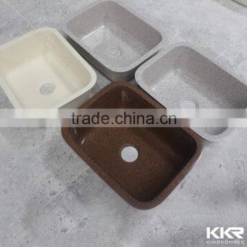 Solid Surface Undermount Corner Kitchen Sink photo-6
