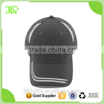 High Quality Polyester Cotton Waterproof Grey Promotional Baseball Cap