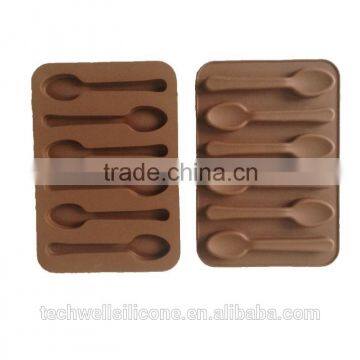 BPA Free FDA LFGB Spoon Silicone Chocolate Molds Chocolate Tray photo-4