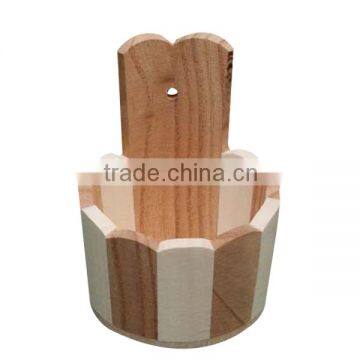 2016 New Design Round Wooden Buckets with Reindeer