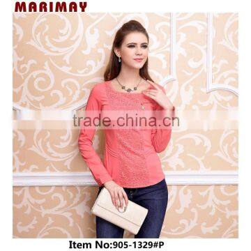 Chinese Website Designer Clothing, Woman Wear Lace Blouse of Long Sleeve
