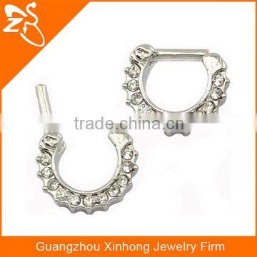 China wholesale zircon nipple stretching jewelry piercing