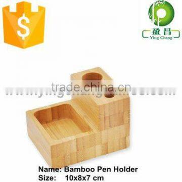 Bamboo wood table pen rack phone accessory display stand