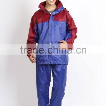 detachable hood reflective raincoat suit