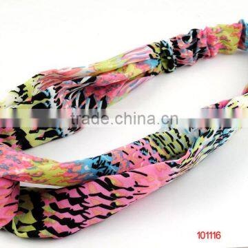 tribal print pink soft fabric headband