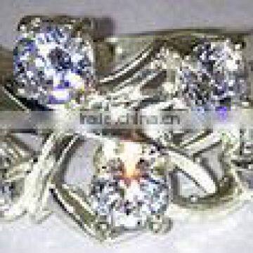 Girls Fashion 925 Sterling Silver Jewelry Full Finger Rings SC115