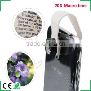 phone fresnel camera lens clip lens 20X macro with cheap price