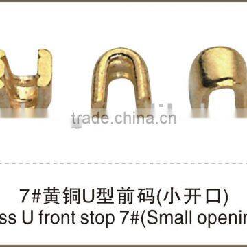 Brass U top stopper No.7 Small opening zipper garment accessories
