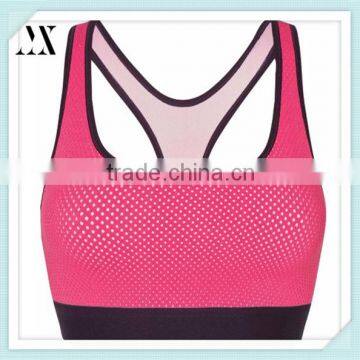 2016 Wholesale OEM Fashion Mesh Sports Bra For Ladies