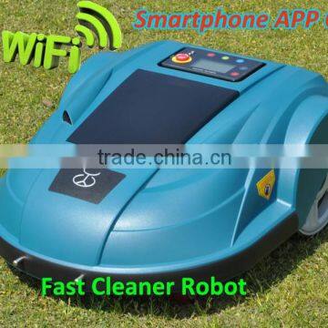 Smartphone App Control Robot Grass Cutter/programmable trimmer line with Water-proofed charger