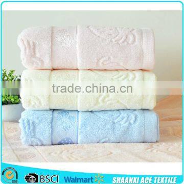 100% pure cotton plain color satin border jacquard household bath towel warm color jacquard bath towel