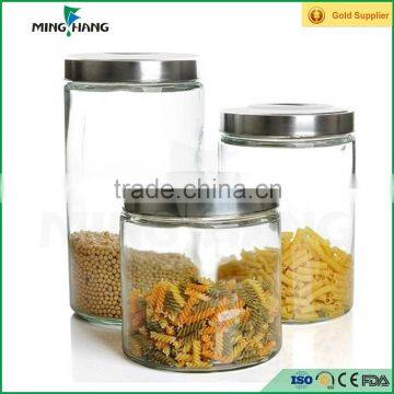 750/1200ml empty large glass storage jar mason jar with lid