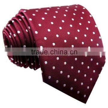 Men Fashion Silk Tie Small Dots Jacquard