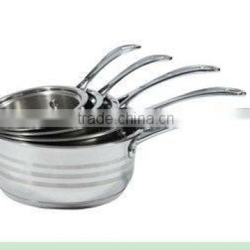 5 pcs Stainless Steel saucepan set with wide rim