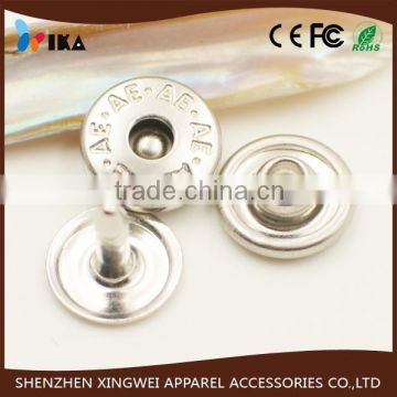 Simple plating nickel free nickel metal rivets for jeans