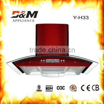 wall mounted tempered glass chimney hood hot sale in pakistan