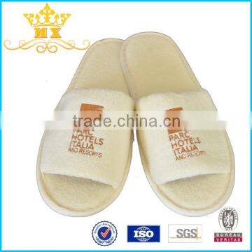 Good Quality Embroidered Open Velvet Hotel disposable Slipper