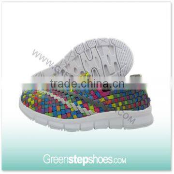 Multicolor Handmade Elastic Woven Shoes Men