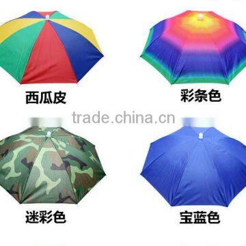 Hot Selling Foldable Headwear Sun Umbrella Fishing Hiking Beach Camping Headwear Cap /Head Hats/ Outdoor Sport Umbrella Hat Cap photo-2