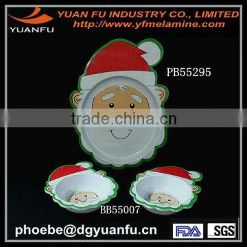 Melamine santa dinnerware