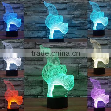 3D Optical Night Light Pterosauria 7 RGB Light Colors 10 LEDs AA Battery or DC 5V Mixed Lot