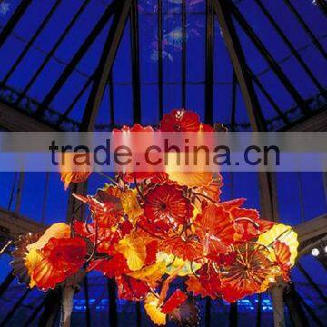hand blown glass art chandelier xo-9091A and crystal chandelier