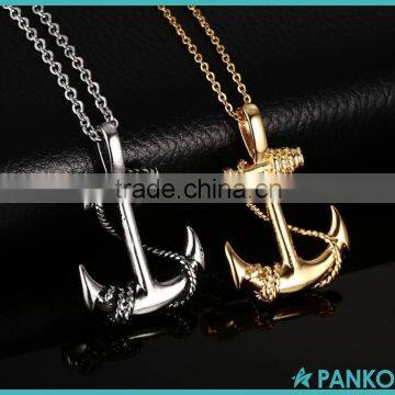 Wholesae 18 K Gold Plated Silver Jewelry 925 Sterling Silver Anchor Pendant
