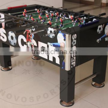 55Inch black adult soccer table foostable standard football table 8 grips indoor play game table