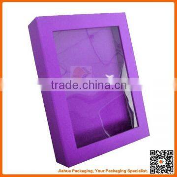 customed rectangular foldable gift box with window