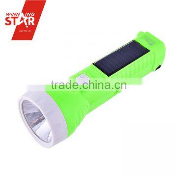 SMD2835 8+1W Solar Rechargeable LED Flashlight in Orange Red Blue Green