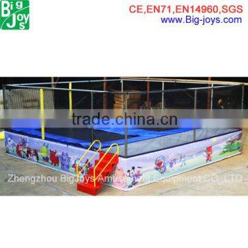 Promotion 2 in 1 large trampoline rectangle cheap jumping trampolines for sale